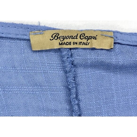 Beyond Capri Lagenlook Top Oversized Boxy Made in Italy OS Relaxed Gauzy Cotton - Picture 7 of 10